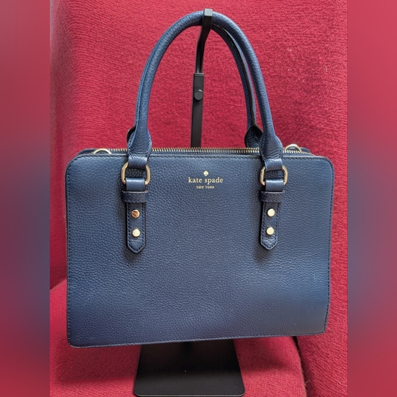 Kate Spade Navy Blue Leather Handbag - Picture 1 of 9